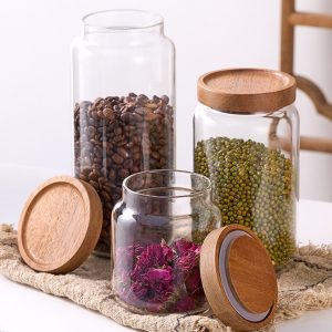 Glass Storage Jar With Bamboo Lid - Image 2