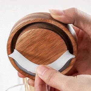 Glass Storage Jar With Bamboo Lid - Image 4