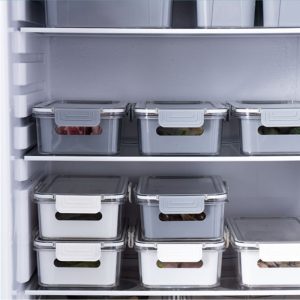 Food Storage Containers Box With Clear Lid and Removable Drain Tray - Image 7