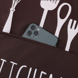 Apron YURILIFE With Pocket Waterproof and Oil Proof for Home Kitchen - Image 5