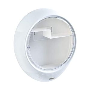 Oval Hanging Beauty Cosmetic Organizer - White - Image 3