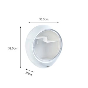 Oval Hanging Beauty Cosmetic Organizer - White - Image 9