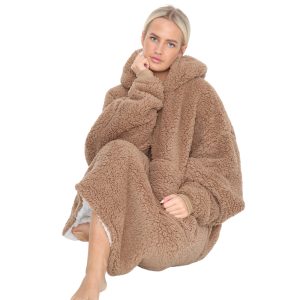 Wearable Blanket Hoodie - Soft Plush Textile Hooded Blanket - Image 3