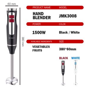 Jamaky JMK3008, Hand Blender, 1500W, Dimmer Speeds, - Image 6