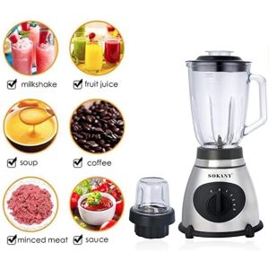 Sokany SK-148S, Stainless Steel Blender, 400w - Image 4