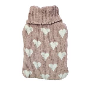 2L PVC Hot Water Bottle With Heart Fluffy Cover (L32 x W20)cm - Image 5