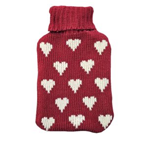 2L PVC Hot Water Bottle With Heart Fluffy Cover (L32 x W20)cm - Image 6