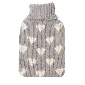 2L PVC Hot Water Bottle With Heart Fluffy Cover (L32 x W20)cm - Image 3