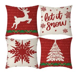 4-Pieces Set Christmas Cushion 45x45 cm ZX014-17 - Image 1