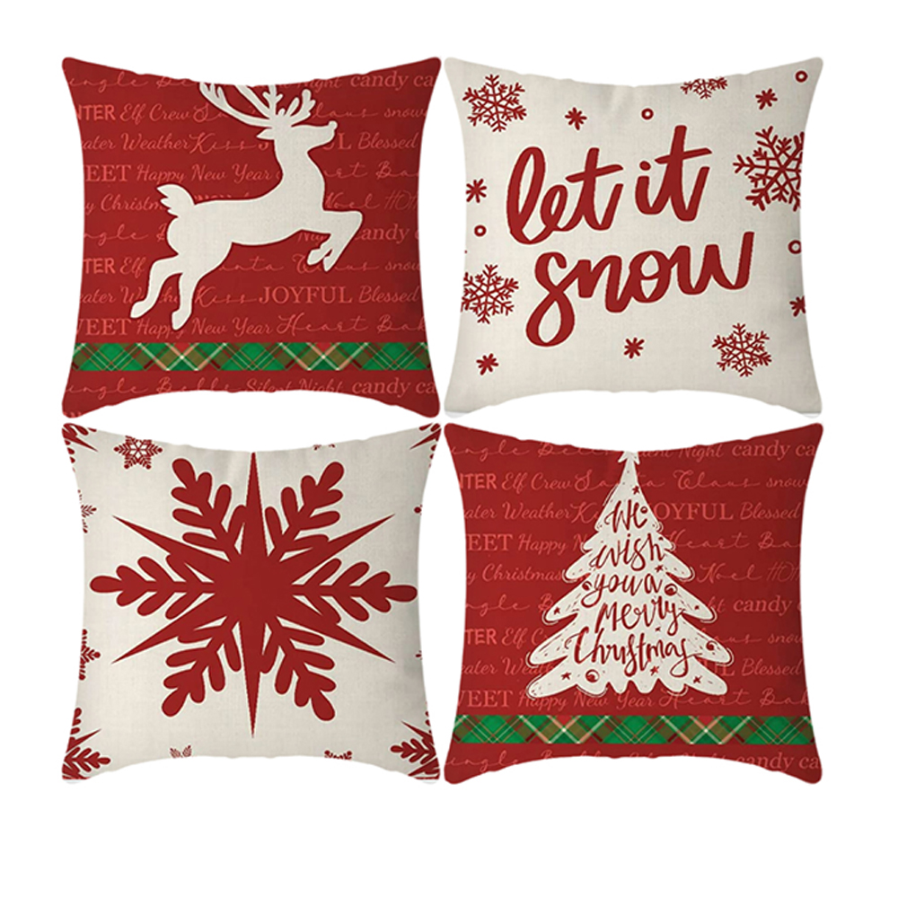 4-Pieces Set Christmas Cushion 45x45 cm ZX014-17 - TezkarShop Official ...