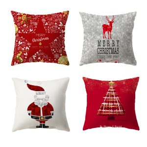 4-Pieces Set Christmas Cushion 45x45 cm + ( 4 x Refill Pillow 450G ) - Image 1