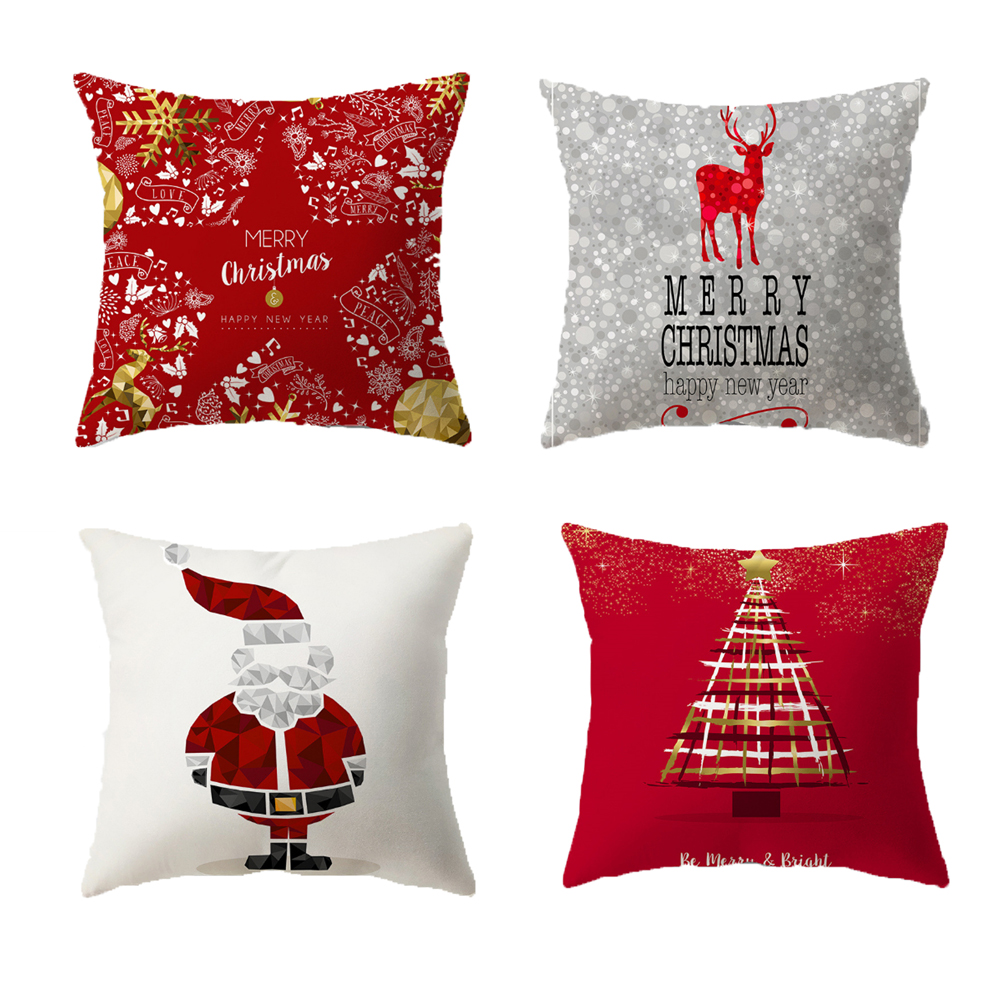 4-Pieces Set Christmas Cushion 45x45 cm + ( 4 x Refill Pillow 450G ...