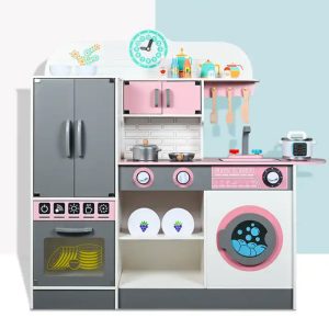 Wooden Pretend Large interactive kitchen for Kids, Included Accessories MMM-910 - Image 1