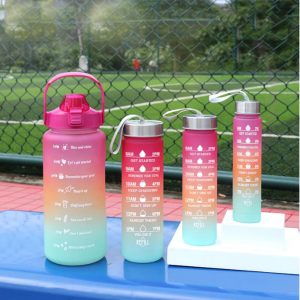 Pack of 4 Drinking Bottles, 2 L, 700 ml, 500ml, 300 ml ( Random Color ) - Image 7