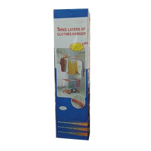 40Kg Max Load 3-Layer with 4 Wheels Blue Cloth Dryer Rack (75-126 x 64 x 170)cm - Image 9