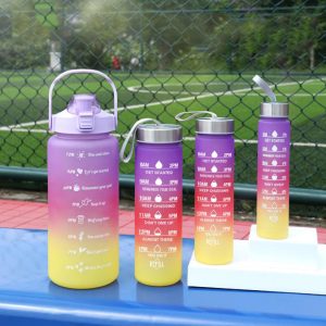 Pack of 4 Drinking Bottles, 2 L, 700 ml, 500ml, 300 ml ( Random Color ) - Image 8