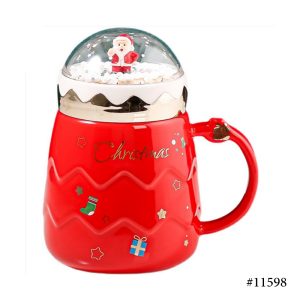 Creative Christmas Ceramic Mug - Red - Image 1