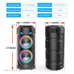 Sing-e ZQS4239, 2x 4 Inch RGB Speaker - Image 5