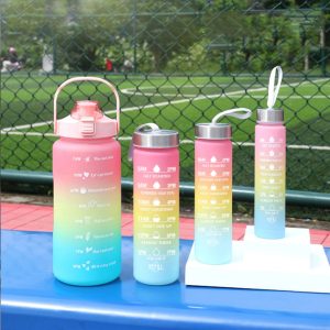Pack of 4 Drinking Bottles, 2 L, 700 ml, 500ml, 300 ml ( Random Color ) - Image 9
