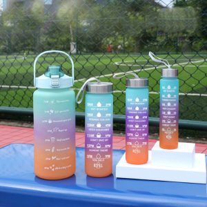 Pack of 4 Drinking Bottles, 2 L, 700 ml, 500ml, 300 ml ( Random Color ) - Image 10