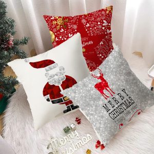 4-Pieces Set Christmas Cushion 45x45 cm + ( 4 x Refill Pillow 450G ) - Image 2