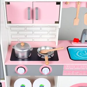 Wooden Pretend Large interactive kitchen for Kids, Included Accessories MMM-910 - Image 3
