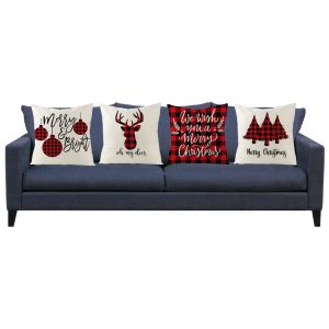 4-Pieces Set Christmas Cushion 45x45 cm + ( 4 x Refill Pillow 450G ) - Image 3