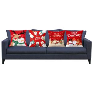 4-Pieces Set Christmas Cushion 45x45 cm + ( 4 x Refill Pillow 450G ) - Image 3