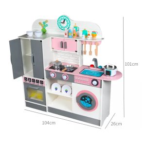Wooden Pretend Large interactive kitchen for Kids, Included Accessories MMM-910 - Image 2