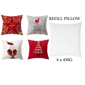 4-Pieces Set Christmas Cushion 45x45 cm + ( 4 x Refill Pillow 450G ) - Image 4