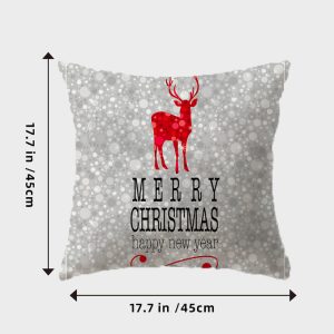 4-Pieces Set Christmas Cushion 45x45 cm + ( 4 x Refill Pillow 450G ) - Image 5