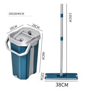 Free Hand Washing Magic Automatic Spin Mop+2 Washable Microfiber Pads - Image 3