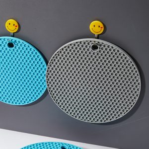 Silicone Coaster Kitchen Resistant Pots Heat-Grey-14cm - Image 5