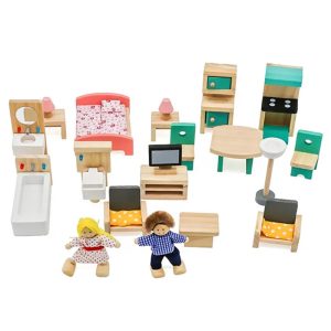 Wooden Dollhouse for Kids, Pretend Play Dream House Toy #MTR-1713 - Image 3