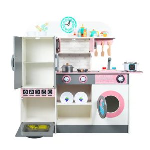 Wooden Pretend Large interactive kitchen for Kids, Included Accessories MMM-910 - Image 4