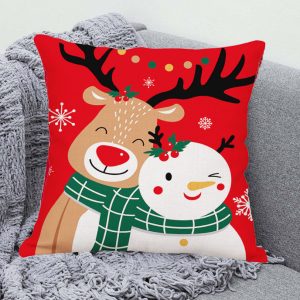 4-Pieces Set Christmas Cushion 45x45 cm + ( 4 x Refill Pillow 450G ) - Image 4