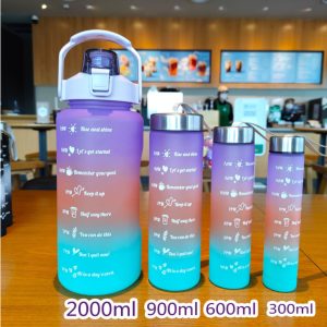 Pack of 4 Drinking Bottles, 2 L, 700 ml, 500ml, 300 ml ( Random Color ) - Image 5