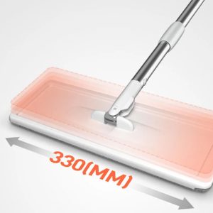 Flat mop two-chamber wringer bucket+2 Washable Microfiber Pads - Image 6