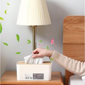 Tissue Box With Mobile Holder Bamboo Lid - Image 3
