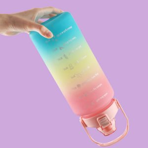 Pack of 4 Drinking Bottles, 2 L, 700 ml, 500ml, 300 ml ( Random Color ) - Image 6