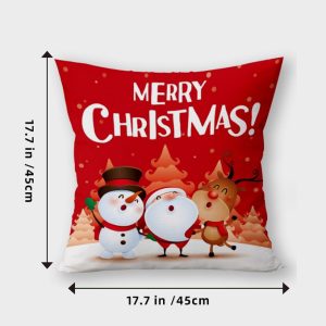 4-Pieces Set Christmas Cushion 45x45 cm + ( 4 x Refill Pillow 450G ) - Image 5
