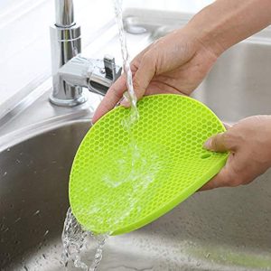 Silicone Coaster Kitchen Resistant Pots Heat-Grey-14cm - Image 7