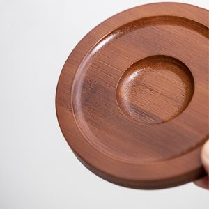 1-Pcs Spinning Glasses with Wood Tray , Rotating 280ML - Image 7