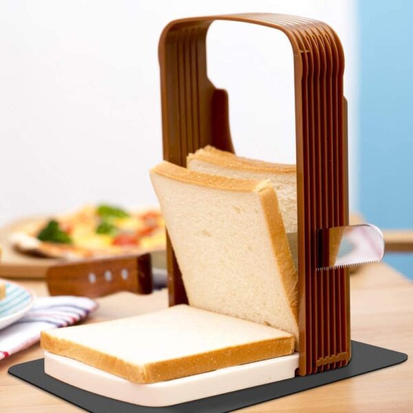 Wood Bread Slicer Guide Kitchen Tool Loaf Toast Cutter Mold Slicing Cutting Gift