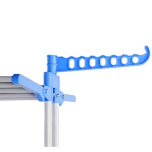 40Kg Max Load 3-Layer with 4 Wheels Blue Cloth Dryer Rack (75-126 x 64 x 170)cm - Image 4