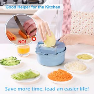 Vegetable Cutter Multifunctional Slicer with 4 Interchangeable Blades - Image 3