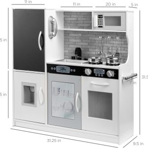 Play Kitchen Wooden Toy Set for Kids with Realistic Design #TX1200P - Image 2