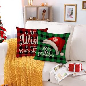 4-Pieces Set Christmas Cushion 45x45 cm + ( 4 x Refill Pillow 450G ) - Image 4