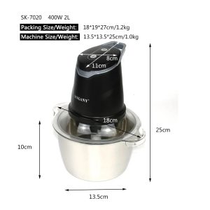 Sokany SK-7020, Electric Chopper - 400w - 2.0Ltr - Image 7