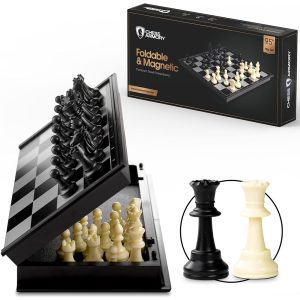 Magnetic Travel Chess Set with Folding Chess Board - Image 6